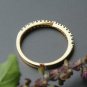Tapered 14k Gold Diamond Band Bow Tie Dainty Bridal Band Minimalist Wedding Ring