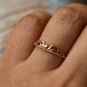 Dainty Diamond Filigree Band 14k Solid Gold Diamond Crown Wedding Band Gold Ring
