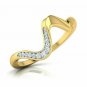 Sleek Wave Ring Diamond Wedding Ring Minimalist Diamond Engagement Ring Band.