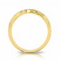 Sleek Wave Ring Diamond Wedding Ring Minimalist Diamond Engagement Ring Band.