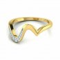 Sleek Wave Ring Diamond Wedding Ring Minimalist Diamond Engagement Ring Band.