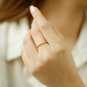 Eternity Diamond Thin Ring 14k Solid Gold Diamond Stackable Ring Band Jewelry.