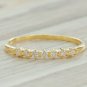 Eternity Diamond Thin Ring 14k Solid Gold Diamond Stackable Ring Band Jewelry.