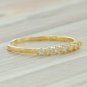 Eternity Diamond Thin Ring 14k Solid Gold Diamond Stackable Ring Band Jewelry.