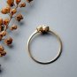 Dainty Heart Diamond Ring 14k Solid Gold Heart Shape Engagement Couples Ring.