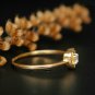 Dainty Heart Diamond Ring 14k Solid Gold Heart Shape Engagement Couples Ring.