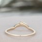 Curved Tiara Diamond Wedding Band 14k Gold Dainty Curved Tiara Ring Wedding Gift