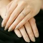 Unique Diamond Wedding Ring 14k Solid Gold Chain Style Ring Wedding Jewelry Gift