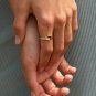 Octagon Diamond Gold Ring 14k Slid Gold Minimalist Geometric Design Bolt Ring.