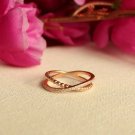 Diamond Cross Ring 14k Solid Gold Infinity Band Wedding Anniversary Diamond Ring Diamond Cross Ring 14k Solid Gold Infinity Band Wedding Anniversary Diamond Ring