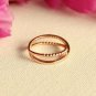 Diamond Cross Ring 14k Solid Gold Infinity Band Wedding Anniversary Diamond Ring