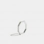 Geometric Design Diamond Ring 14k Solid Gold Octagon Diamond Minimalist Ring.