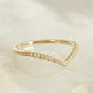 Chevron Ring 14k Solid Gold Diamond Chevron Ring V Shaped Stackable Diamond Ring Chevron Ring 14k Solid Gold Diamond Chevron Ring V Shaped Stackable Diamond Ring