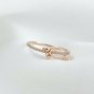 Knot Diamond Ring Forever Love Diamond Knot Ring 14k Solid Infinity Love Knot.