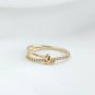 Knot Diamond Ring Forever Love Diamond Knot Ring 14k Solid Infinity Love Knot.