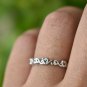 14k Solid Gold Ivy Vine Wedding Band Floral Dainty Wedding Ring Petite Lace Ring