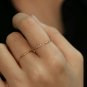 Open Diamond Wedding Ring 14k Solid Gold Minimalist Stacking Ring Cuff Ring Gift