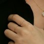 Open Diamond Wedding Ring 14k Solid Gold Minimalist Stacking Ring Cuff Ring Gift