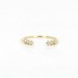 Open Diamond Wedding Ring 14k Solid Gold Minimalist Stacking Ring Cuff Ring Gift
