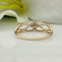 14k Solid Gold Diamond Proposal Ring Cross Diamond Ring Birthday Ring Present.