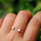 Two Diamond Open Ring 14k Solid Gold Wedding Band Promise Ring Open Style Ring. Two Diamond Open Ring 14k Solid Gold Wedding Band Promise Ring Open Style Ring.
