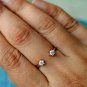 Two Diamond Open Ring 14k Solid Gold Wedding Band Promise Ring Open Style Ring.