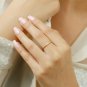 Diamond Half Eternity Stackable Ring Band 14k Solid Gold Wedding Jewelry Gift.