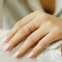 Diamond Half Eternity Stackable Ring Band 14k Solid Gold Wedding Jewelry Gift.