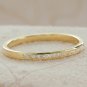 Diamond Half Eternity Stackable Ring Band 14k Solid Gold Wedding Jewelry Gift.