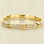 14k Solid Gold Pyramid And Diamond Eternity Stacking Ring Band Wedding Ring Band