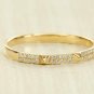 14k Solid Gold Pyramid And Diamond Eternity Stacking Ring Band Wedding Ring Band