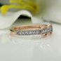 14k Solid Gold Infinity Ring Band Natural Diamond Eternity Band Birthday Gift.