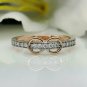 14k Solid Gold Infinity Ring Band Natural Diamond Eternity Band Birthday Gift.