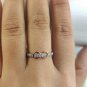 14k Solid Gold Infinity Ring Band Natural Diamond Eternity Band Birthday Gift.