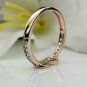 14k Solid Gold Infinity Ring Band Natural Diamond Eternity Band Birthday Gift.