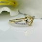 14k Solid Gold Diamond Heart Ring Love Couple Ring Gold Birthday Ring Jewelry.