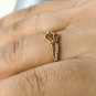 14k Solid Gold Diamond Heart Ring Love Couple Ring Gold Birthday Ring Jewelry.