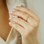 Diamond Half Eternity Stackable Band Ring In 14k Solid Gold Wedding Ring Gift.