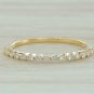 Diamond Half Eternity Stackable Band Ring In 14k Solid Gold Wedding Ring Gift.