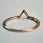 Natural Diamond Dainty V Band Ring 14k Gold Diamond Chevron Band Wedding Gift.