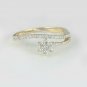 Diamond Wedding Ring 14k Gold Flower Diamond Ring Bridal Jewelry Gift Fine Ring.