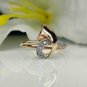 14k Solid Gold Tiny Diamond Ring Natural Diamond Gold Ring Small Finger Ring.