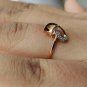 14k Solid Gold Tiny Diamond Ring Natural Diamond Gold Ring Small Finger Ring.