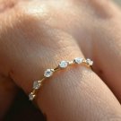 Diamond Stacking Ring 14k Solid Gold Dainty Wedding Ring Promise Gold Band Gift2 Diamond Stacking Ring 14k Solid Gold Dainty Wedding Ring Promise Gold Band Gift2