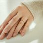 Diamond Stacking Ring 14k Solid Gold Dainty Wedding Ring Promise Gold Band Gift2