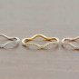 14k Solid Gold Diamond Wave Ring Eternity Diamond Band Ring Stackable Jewelry.