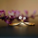 Natural Diamond Cross Chevron Ring 14k Gold Stackable Crown Wedding Ring Tiara. Natural Diamond Cross Chevron Ring 14k Gold Stackable Crown Wedding Ring Tiara.