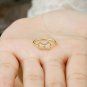 Mini Bow Shaped Diamond Ring 14k Solid Gold Everyday Use Diamond Ring Jewelry.