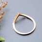 Natural Diamond V Shape Ring 14k Gold Bridal Dainty Wedding Band Birthday Gift.