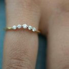 Diamond Stacking Ring 14k Solid Gold Dainty Wedding Ring Promise Gold Band Gift. Diamond Stacking Ring 14k Solid Gold Dainty Wedding Ring Promise Gold Band Gift.